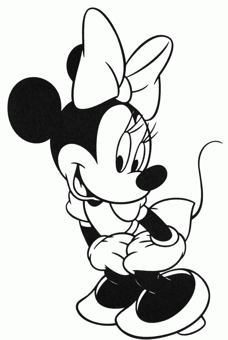 Mickey And Minnie Mouse In Love Coloring Pages Coloring Home