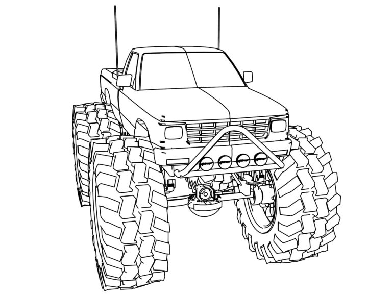 Monster Truck Coloring Pages Wecoloringpage