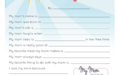 Mother s Day All About My Mom Printable Mom It ForwardMom It Forward