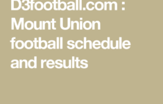 Mount Union Football Schedule And Results Mount Union Union Schedule