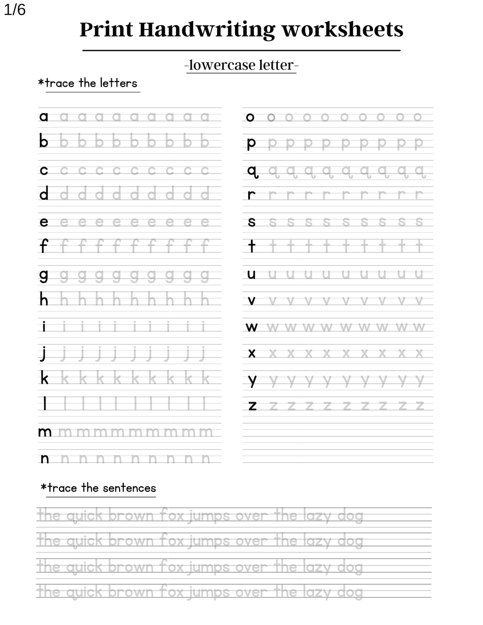 Neat Handwriting Practice Sheets Printable Handwriting Etsy