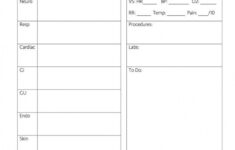 Nursing Shift Report Template Addictionary