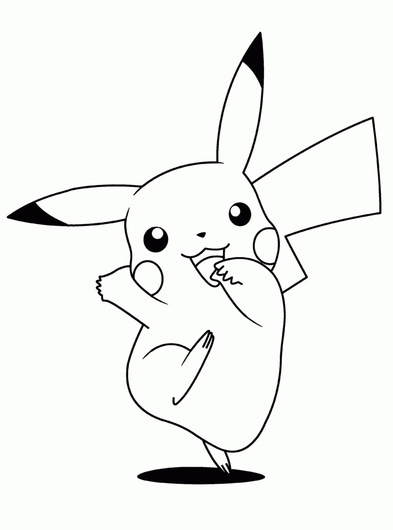 Pikachu Dancing Coloring Page Free Printable Coloring Pages For Kids