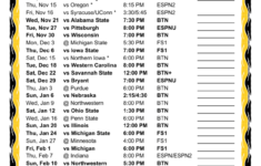 Printable 2018 2019 Iowa Hawkeyes Basketball Schedule