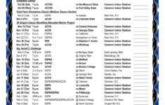 Printable 2019 2020 Duke Blue Devils Basketball Schedule