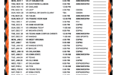 Printable 2022 2023 Oklahoma State Cowboys Basketball Schedule
