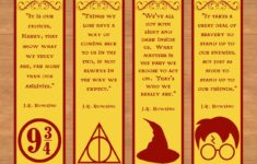 Printable Bookmarks Harry Potter Bookmarks Printable Quote