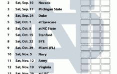 Printable Notre Dame Football Schedule