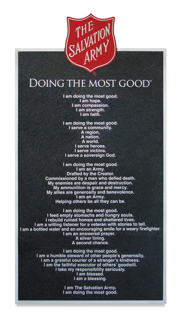 Salvation Army Statements Army Military