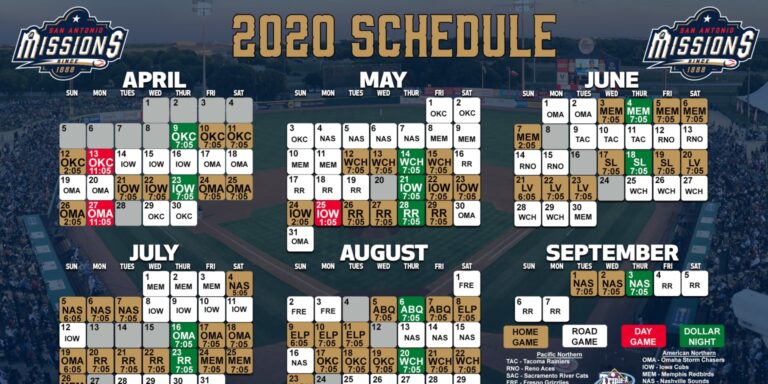 San Antonio Missions Announce 2020 Schedule MLBDraftLeague