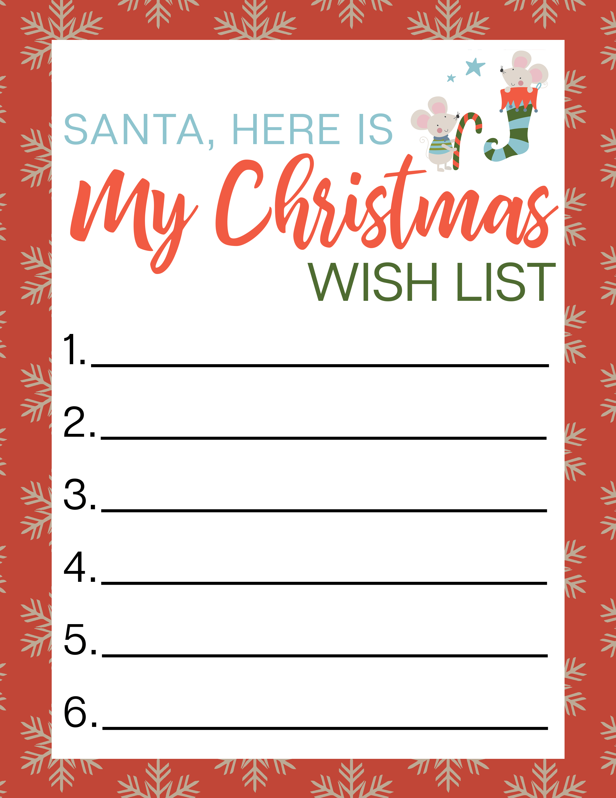 Santa Wish List Printable Make Christmas Even More Magical TRENDEDECOR