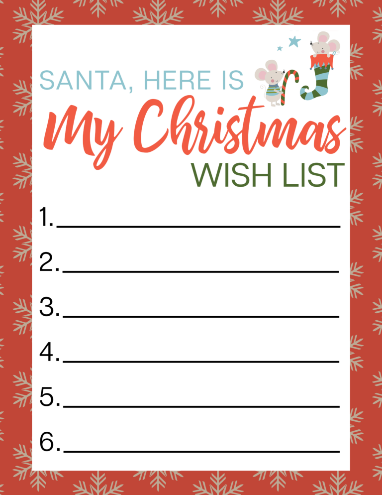 Santa Wish List Printable Make Christmas Even More Magical TRENDEDECOR