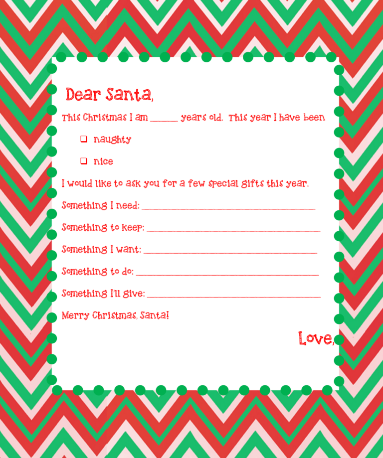 Secret Santa List Template Printable Printable Free Templates