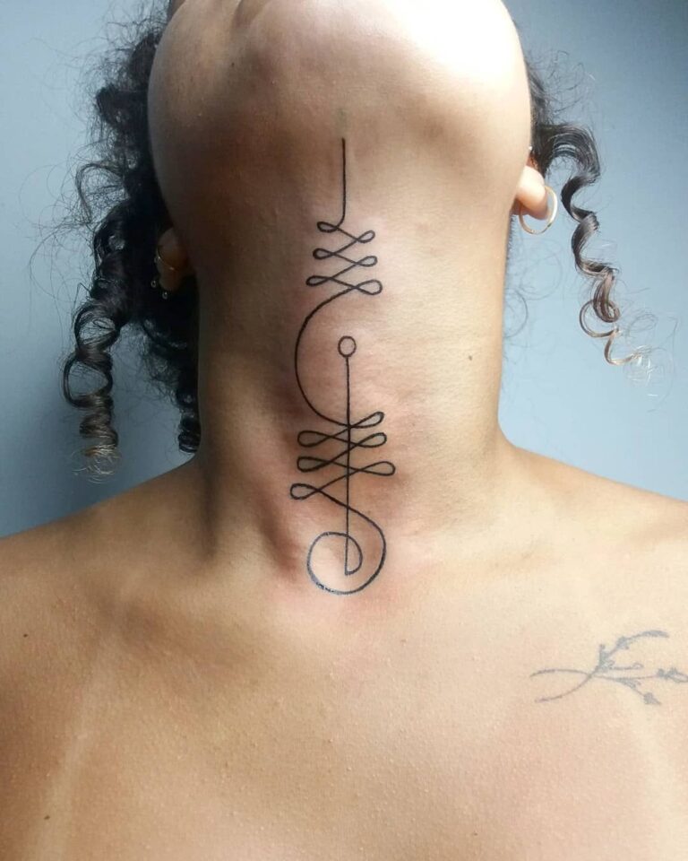 Side Neck Name Tattoos Simple Tattoo Ideas