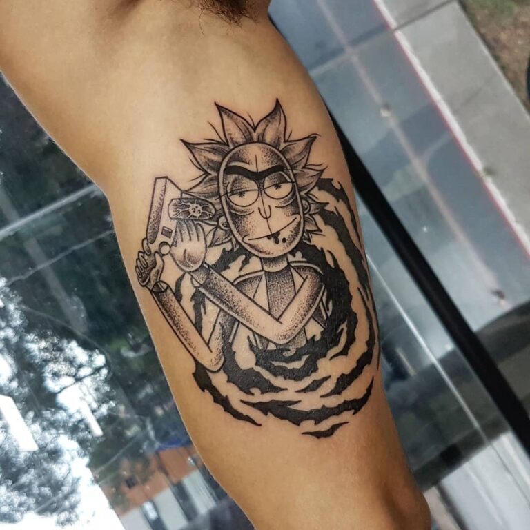 Simple Rick And Morty Tattoo