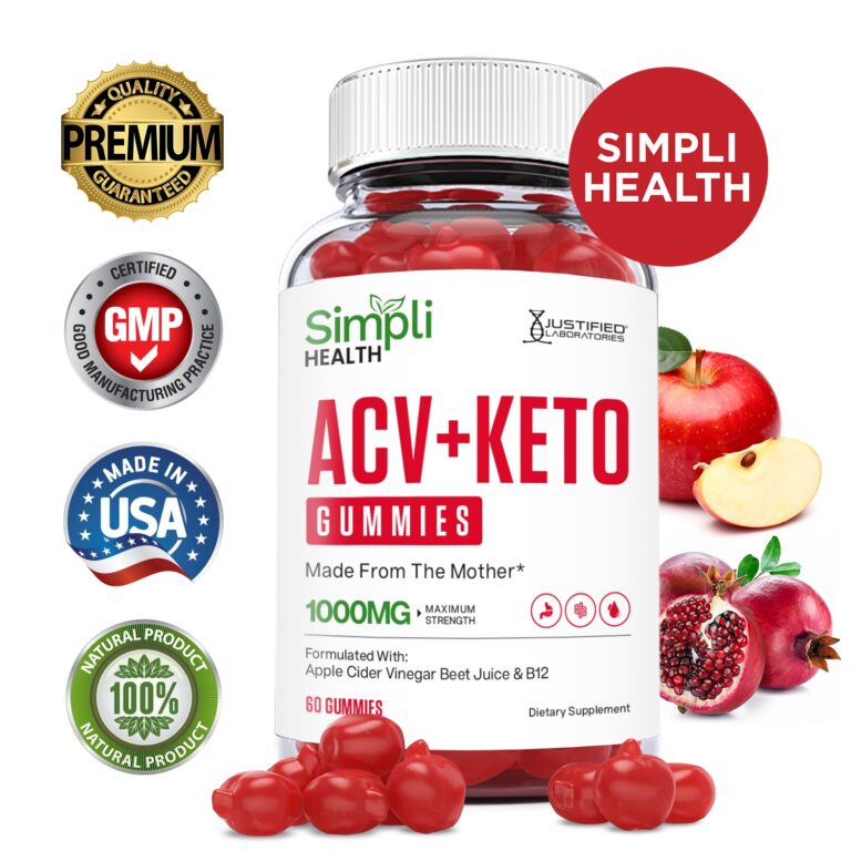 Simpli Health Keto Gummies 1000MG ACV With Pomegranate Juice Beet Root 