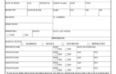 Soldier Personal Data Sheet Fill Online Printable Fillable Blank