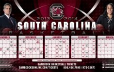 South Carolina Men s Women s Basketball Schedule Magnet 2013 2014
