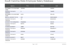 South Carolina State Employee Salary Database
