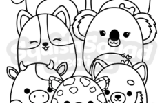 Squishmallow Coloring Page Printable Squishmallow Coloring Etsy