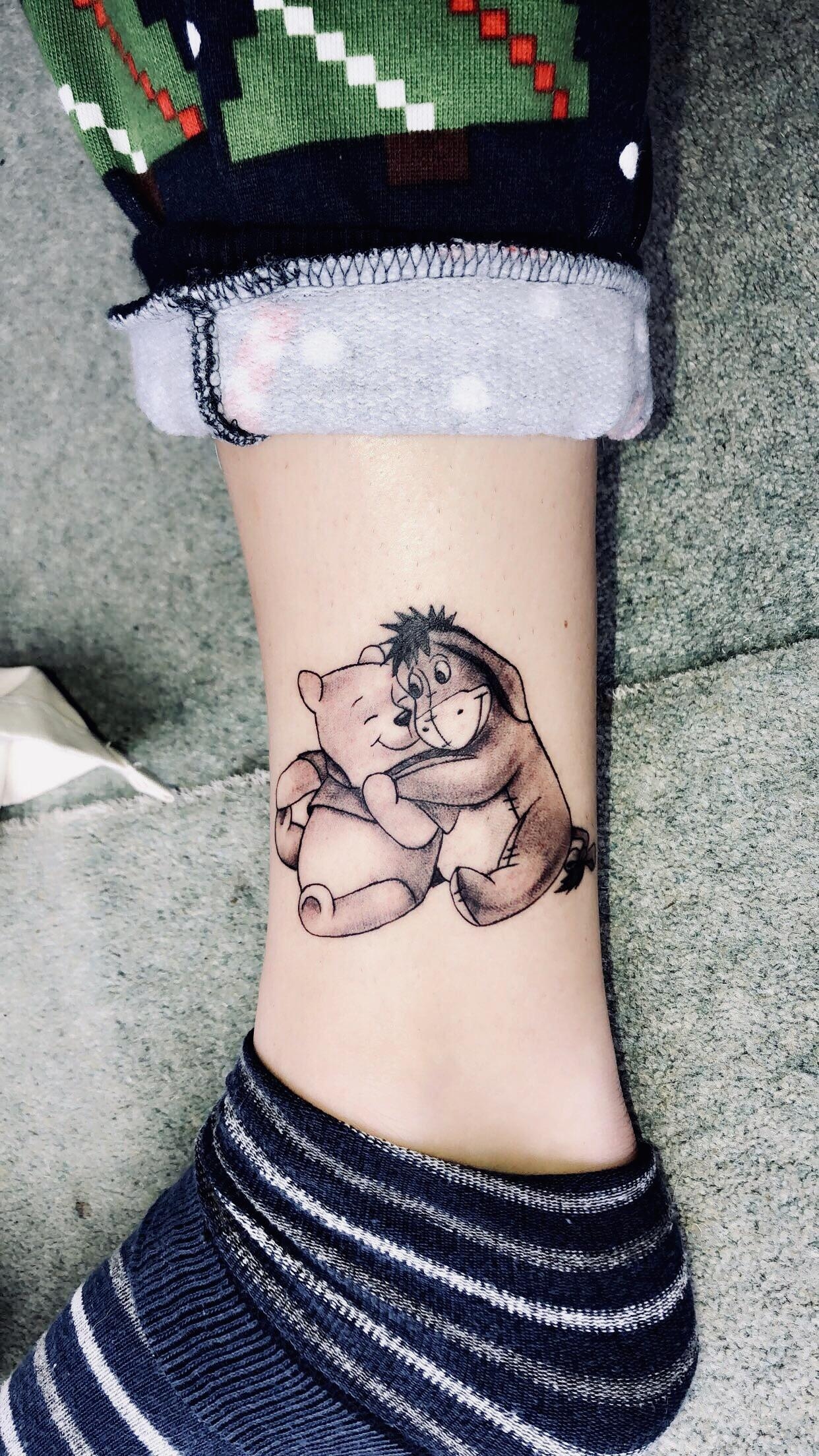 Sweet Little Winnie the Pooh Tattoo Done By Jon Atomic Tattoos