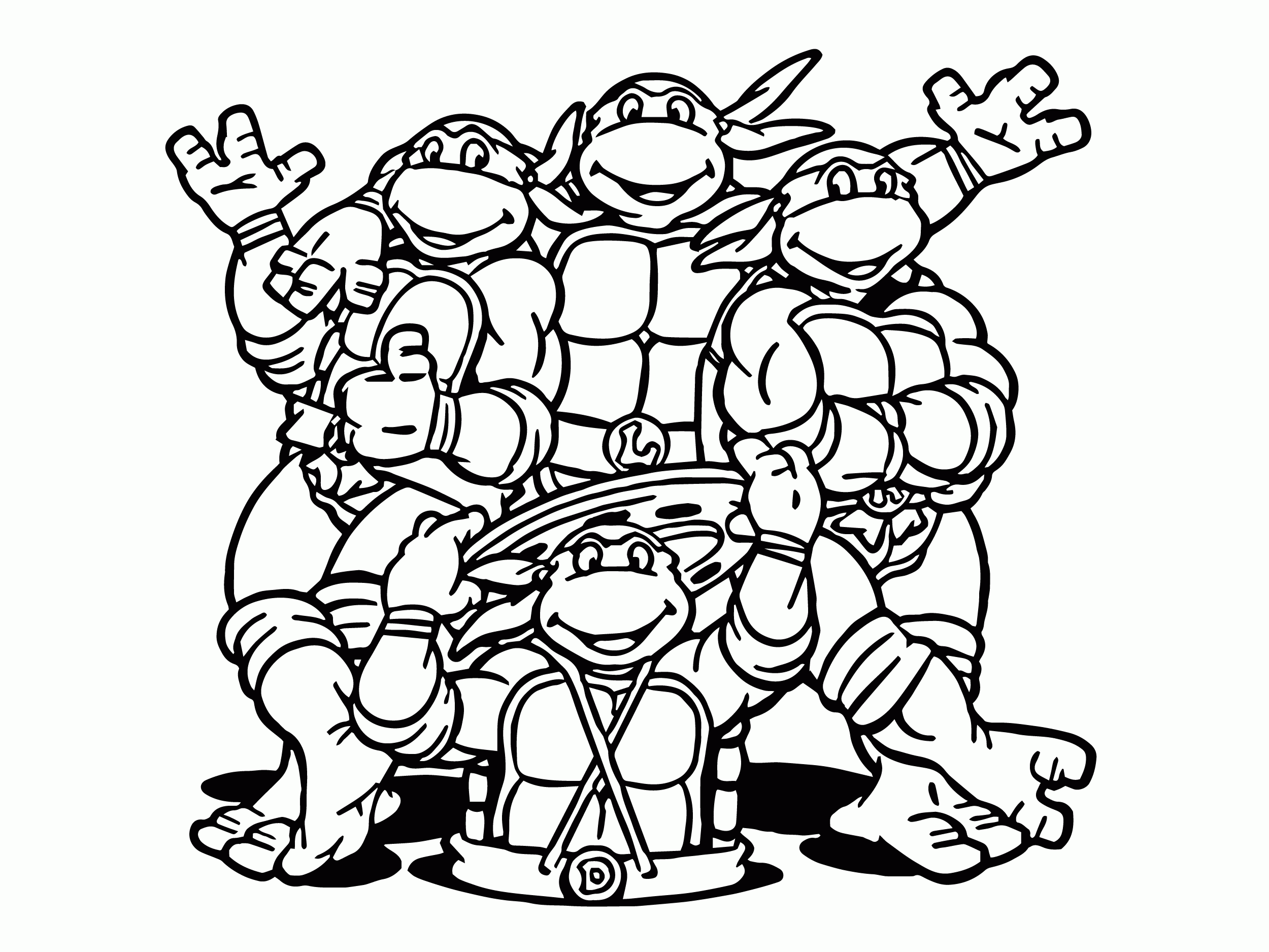 Teenage Mutant Ninja Turtles Printable Coloring Pages For Kids