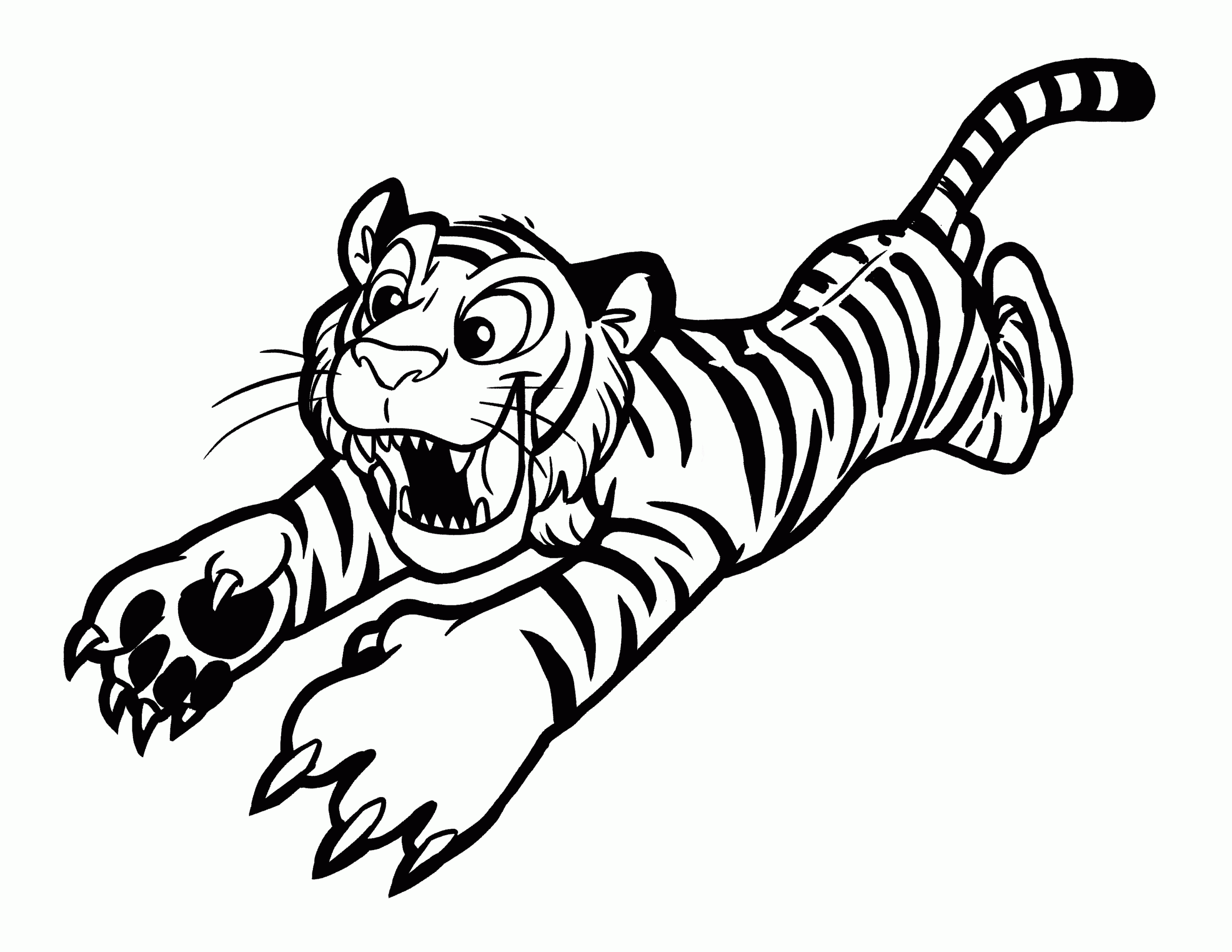 Tiger Coloring Pages Free Coloring Home