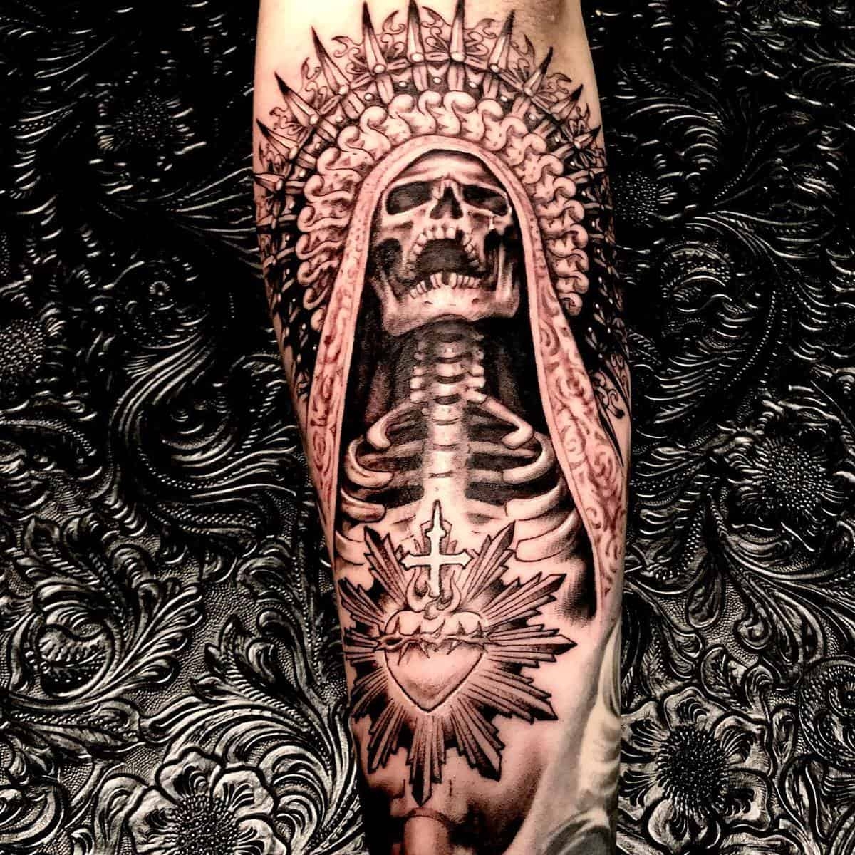 Top 61 Santa Muerte Tattoo Ideas 2021 Inspiration Guide