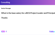 What Is The Base Salary For A BCG Project Leader A Fishbowl